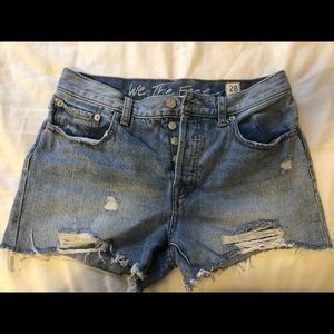 free people denim shorts
